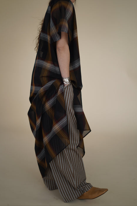 CRISTASEYA<br>MOROCCAN PYJAMA PANTS<br>in BROWN STRIPES