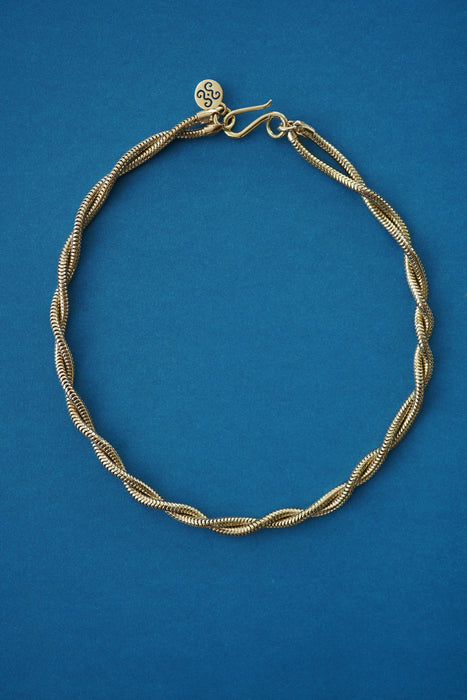 SAPIR BACHAR<br>GOLD TWIST SNAKE CHOKER