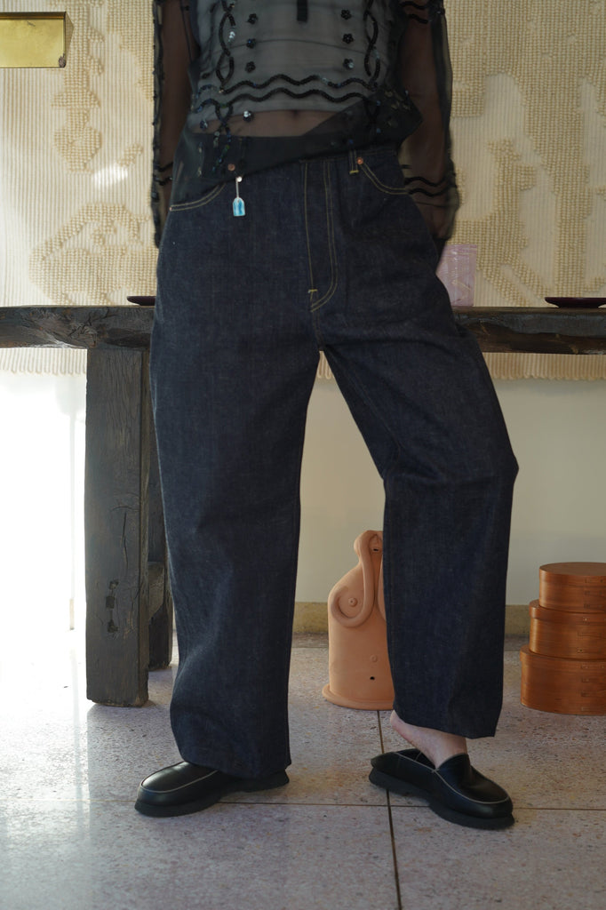 FUMIKA_UCHIDA DENIM STRAIGHT PANTS