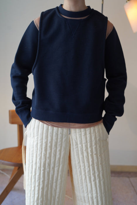 JONNLYNX<br>cotton wool urake doll pullover<br>in NAVY/BEIGE