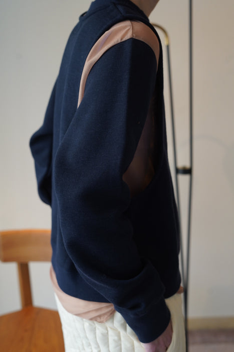 JONNLYNX<br>cotton wool urake doll pullover<br>in NAVY/BEIGE