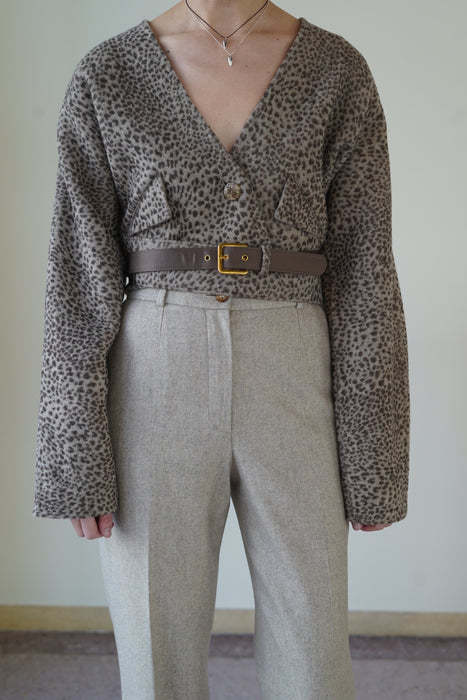 VINTAGE GEOFFREY BEENE<BR>ANIMAL BOLERO JACKET<BR><BR>SOLD OUT