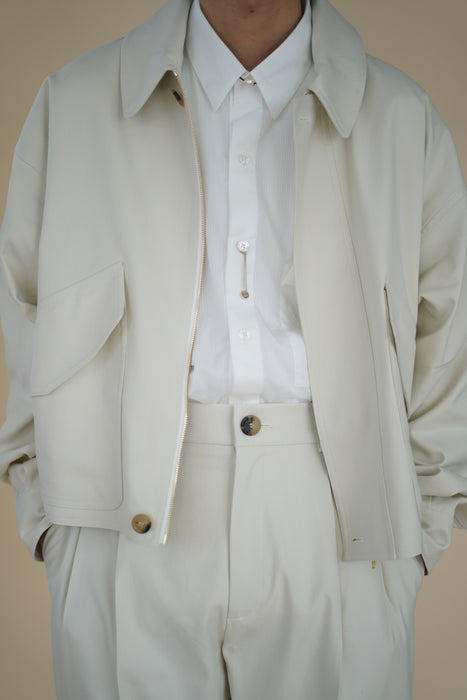 Salvatore Piccolo x CRISTASEYA<br>HANDMADE CLASSIC COLLAR SHIRT<br>in WHITE STRIPES<br><br>SOLD OUT