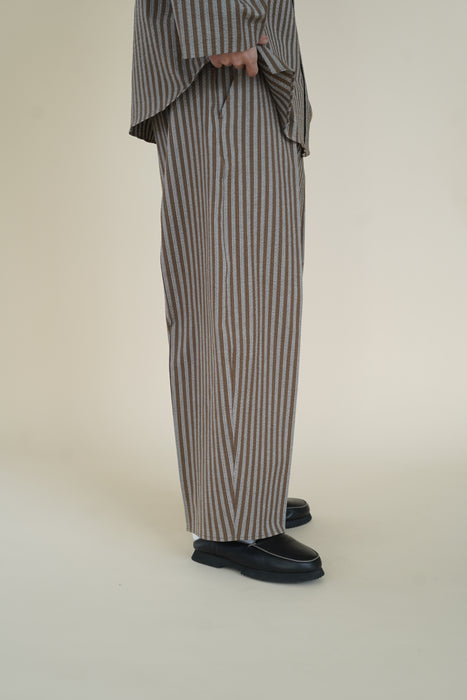 CRISTASEYA<br>MOROCCAN PYJAMA PANTS<br>in BROWN STRIPES