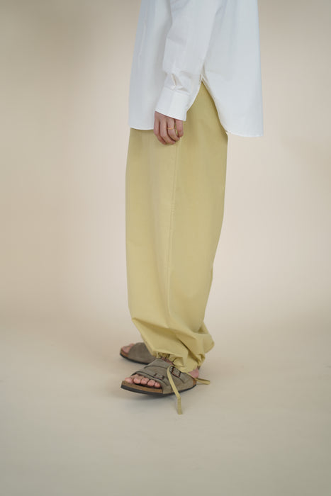 CRISTASEYA<br>MAXI LARGE PANTS WITH DRAWSTRINGS<br>in BEIGE