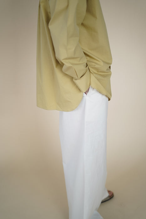 Salvatore Piccolo x CRISTASEYA<br>HANDMADE CLASSIC COLLAR SHIRT<br>in BEIGE