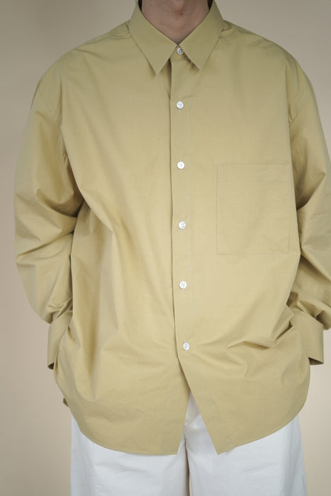 Salvatore Piccolo x CRISTASEYA<br>HANDMADE CLASSIC COLLAR SHIRT<br>in BEIGE