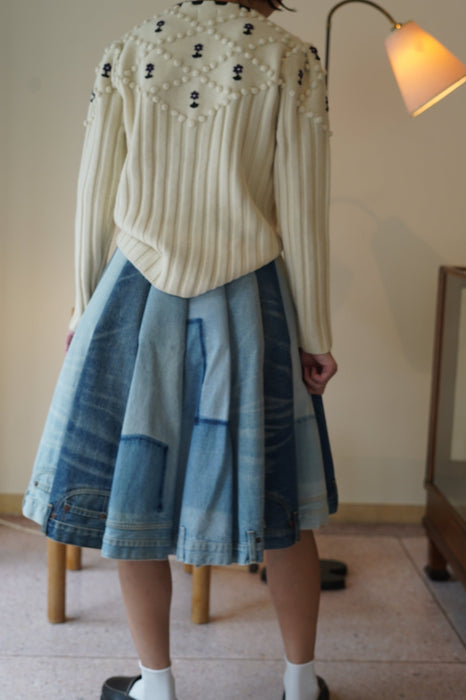 JUNYA WATANABE<BR>DENIM REBUILD SKIRT