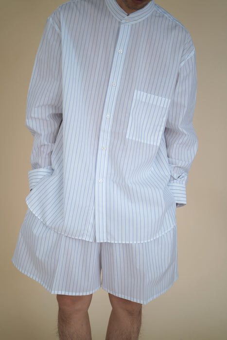 CRISTASEYA<br>MAXI BOXER<br>in WHITE WITH BLUE STRIPES