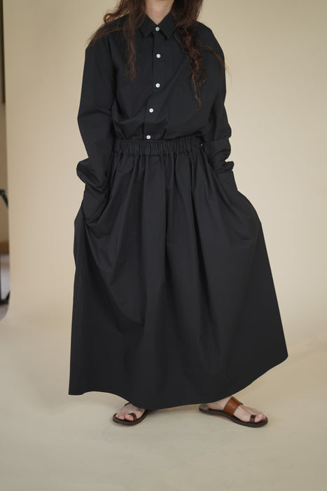 Salvatore Piccolo xCRISTASEYA<br>HANDMADE CLASSIC COLLAR SHIRT<br>in BLACK