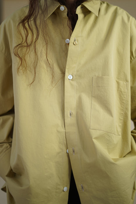 Salvatore Piccolo x CRISTASEYA<br>HANDMADE CLASSIC COLLAR SHIRT<br>in BEIGE