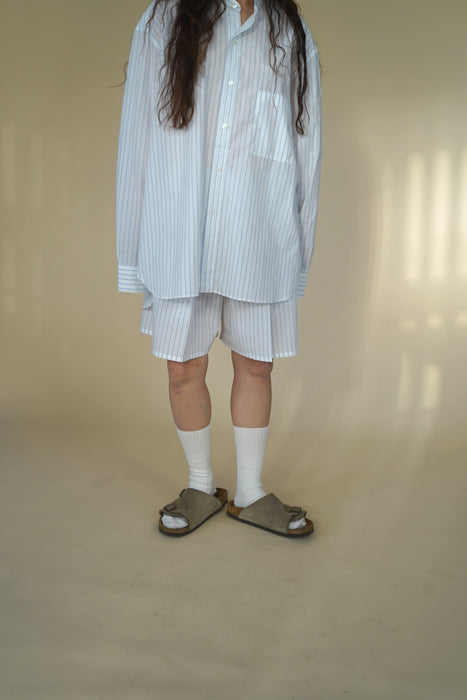 CRISTASEYA<br>MAXI BOXER<br>in WHITE WITH BLUE STRIPES