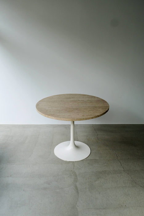 VINTAGE FRENCH TRAVERTINE DINING TABLE<BR><BR>SOLD OUT