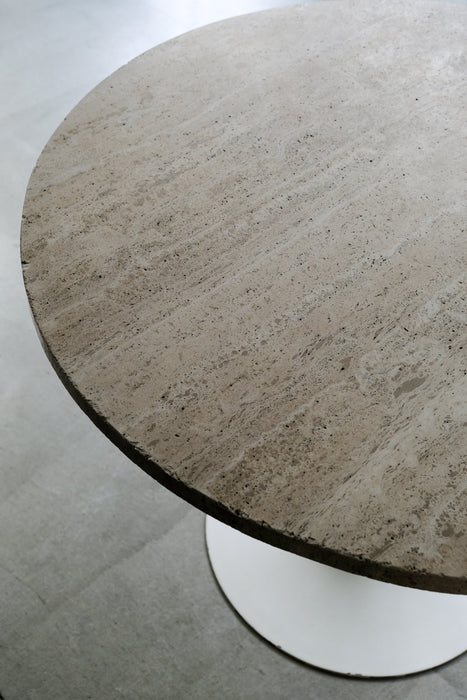 VINTAGE FRENCH TRAVERTINE DINING TABLE<BR><BR>SOLD OUT