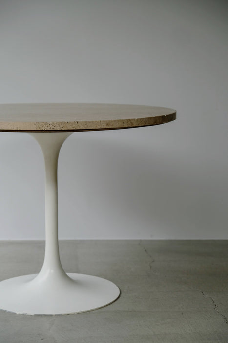 VINTAGE FRENCH TRAVERTINE DINING TABLE<BR><BR>SOLD OUT