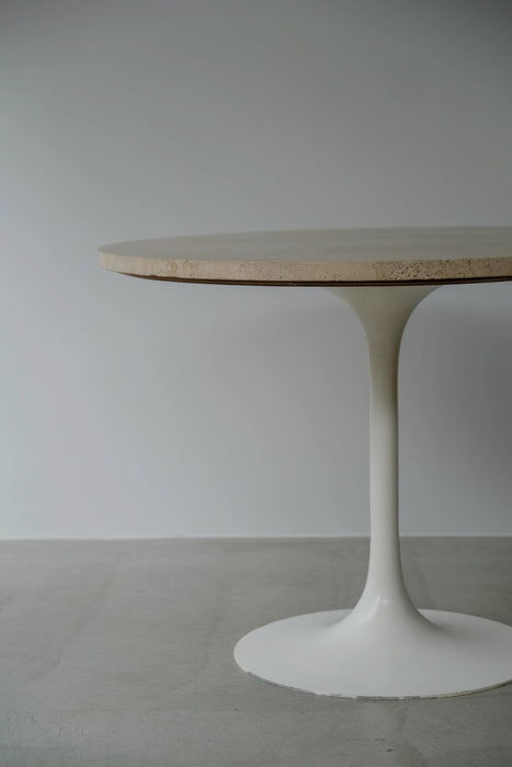 VINTAGE FRENCH TRAVERTINE DINING TABLE<BR><BR>SOLD OUT