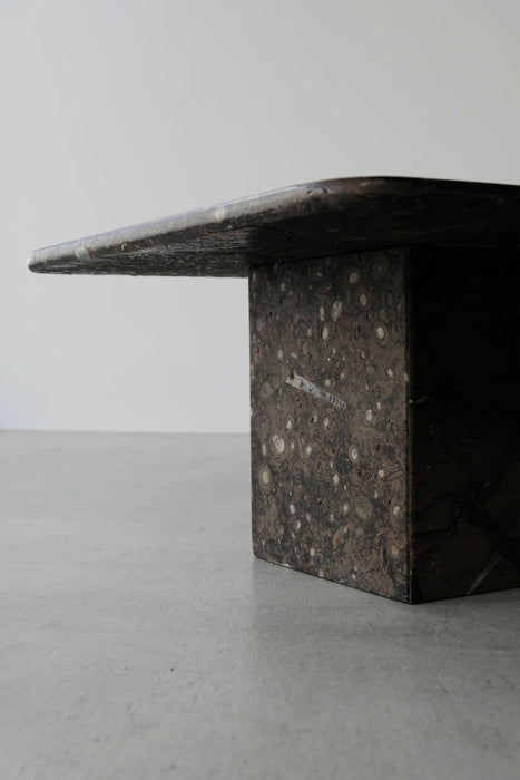 FOSSIL STONE SIDE TABLE<BR><BR>SOLD OUT