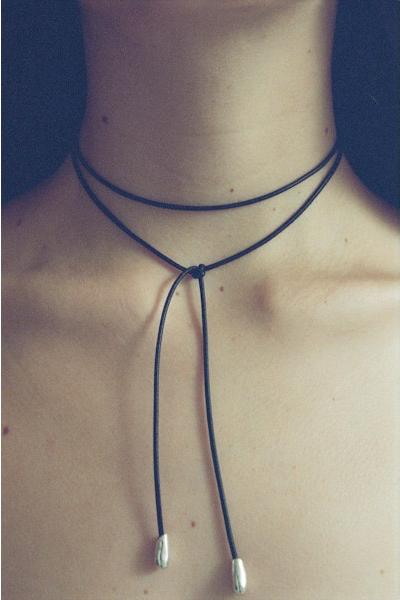 SOPHIE BUHAI<br>ELEGANT SHOELACE CHOKER<br>VEGAN LEATHER<br><br> SOLD OUT