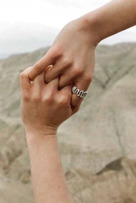 SAPIR BACHAR<br>SILVER SWIRL RING