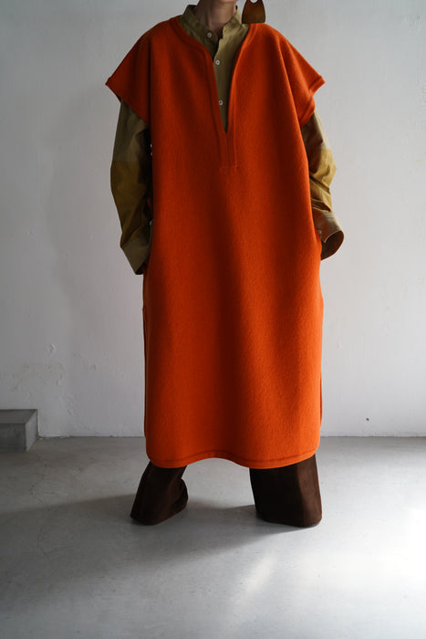 Cristaseya／FELTED WOOL CAFTAN DRESS ブラック - ロングワンピース