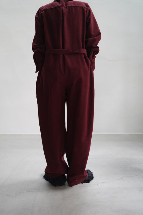 pelleq<br>W cord belted jump suit